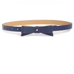 Kate Spade Navy Blue Bow Belt